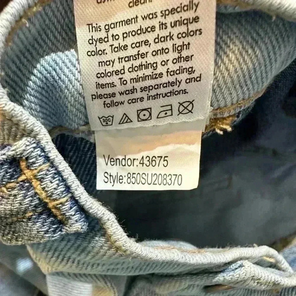 Pacsun Multi Color Block Cargo Jeans Size 26 - Picture 8 of 9